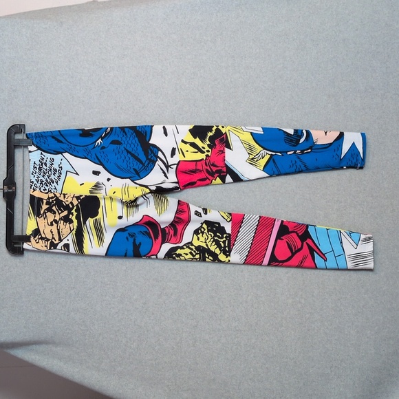 Marvel Comic Superhero Captain America Full Length Leggings Women's L - Picture 2 of 4